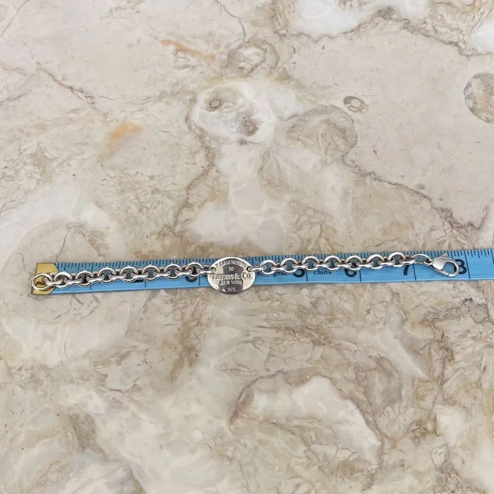 Tiffany & Co. Return to Tiffany Oval Tag Sterling Silver Bracelet - Picture 7 of 8